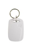 White RFID Key Tag Fob with Key Ring
